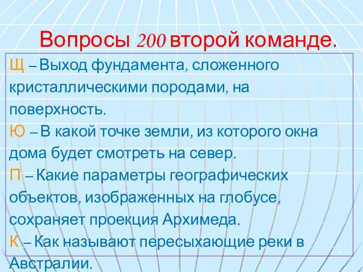 Щ – Выход фундамента, сложенного кристаллическими породами, на поверхность. Ю