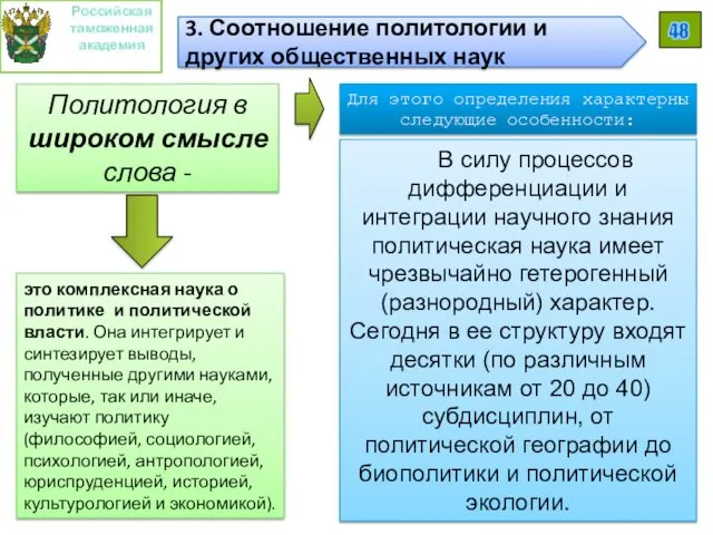 Политология в широком смысле слова - это комплексная наука о