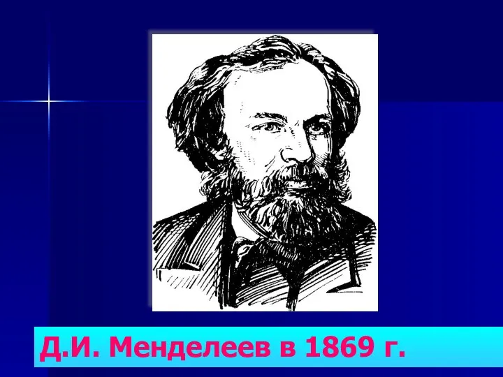 Д.И. Менделеев в 1869 г.