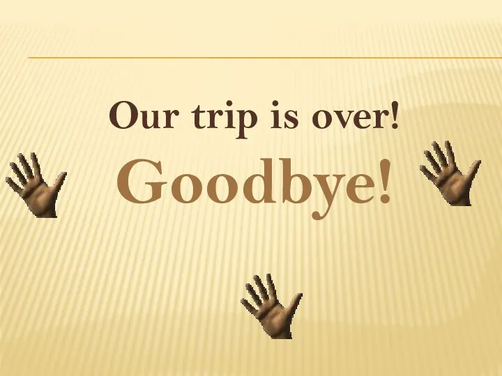 Our trip is over! Goodbye!