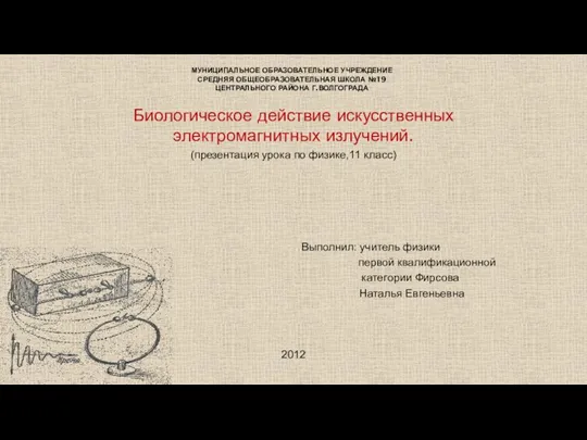 Муниципальное образовательное учреждение средняя общеобразовательная школа №19 Центрального района г.Волгограда