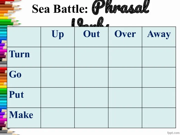 Sea Battle: Phrasal Verbs