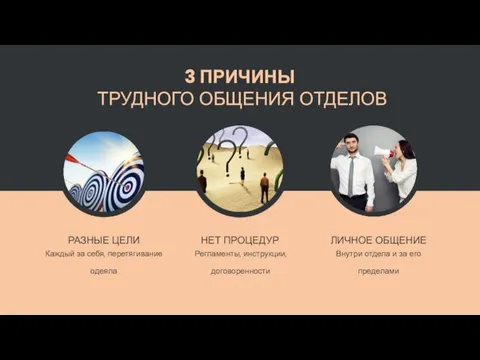 3 ПРИЧИНЫ ТРУДНОГО ОБЩЕНИЯ ОТДЕЛОВ