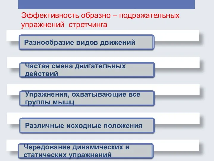Эффективность образно – подражательных упражнений стретчинга