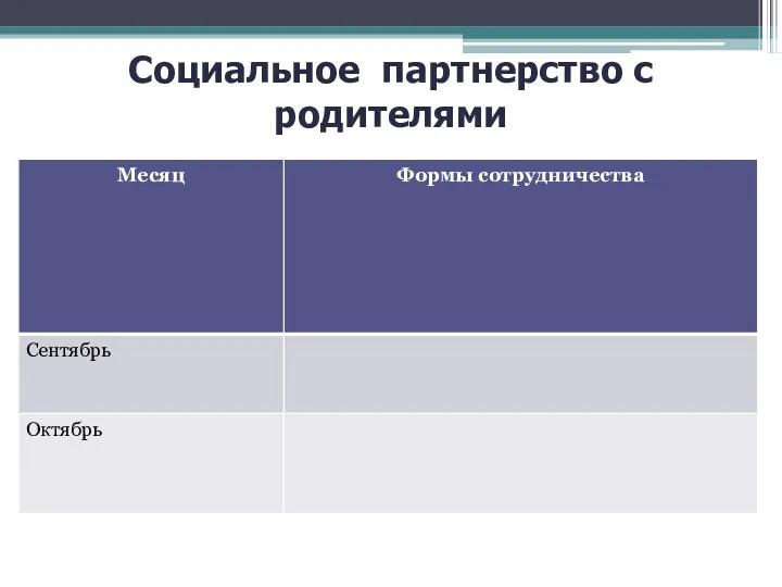 Социальное партнерство с родителями