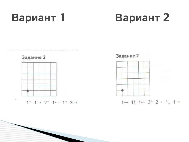 Вариант 1 Вариант 2