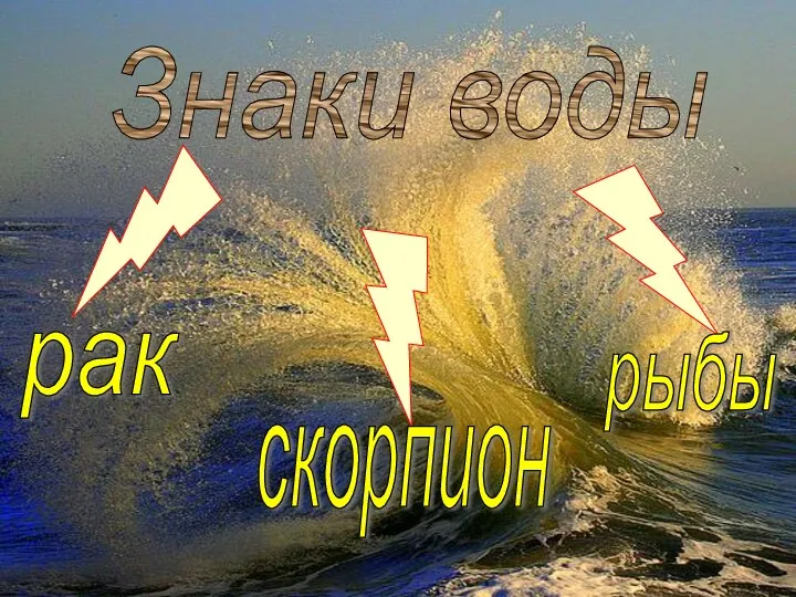 Знаки воды рак скорпион рыбы