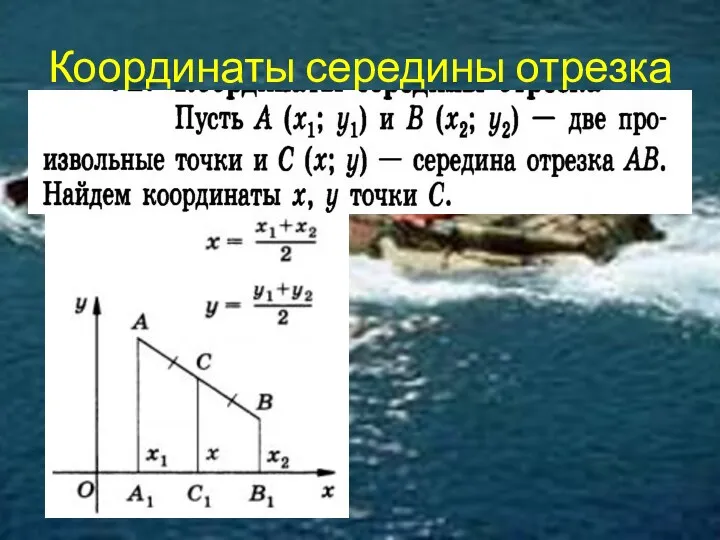 Координаты середины отрезка