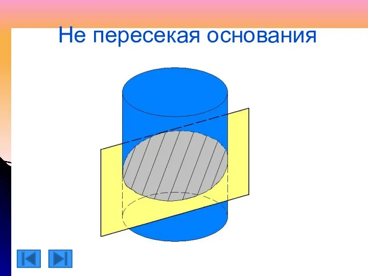 Не пересекая основания