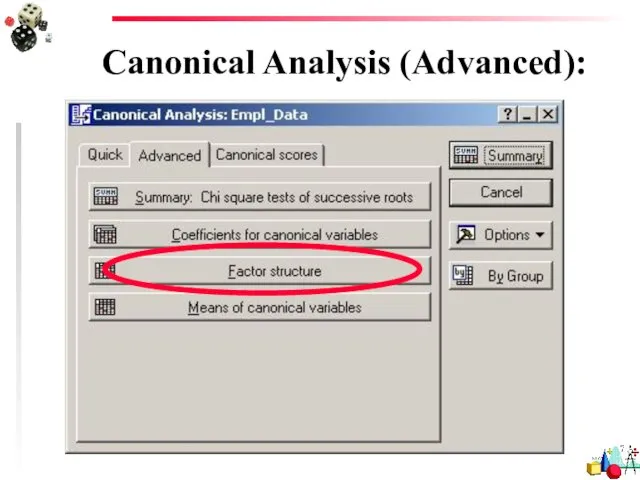 Canonical Analysis (Advanced):