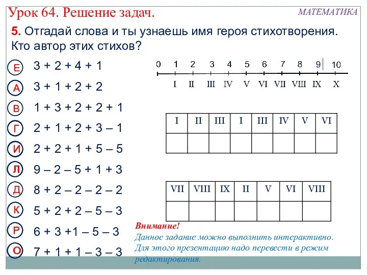 5. Отгадай слова и ты узнаешь имя героя стихотворения. Кто