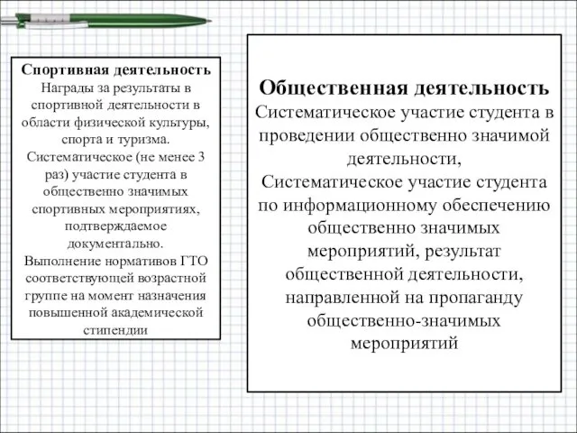 Спортивная деятельность Награды за результаты в спортивной деятельности в области