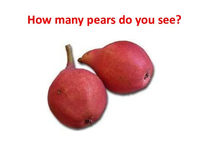 How many pears do you see?