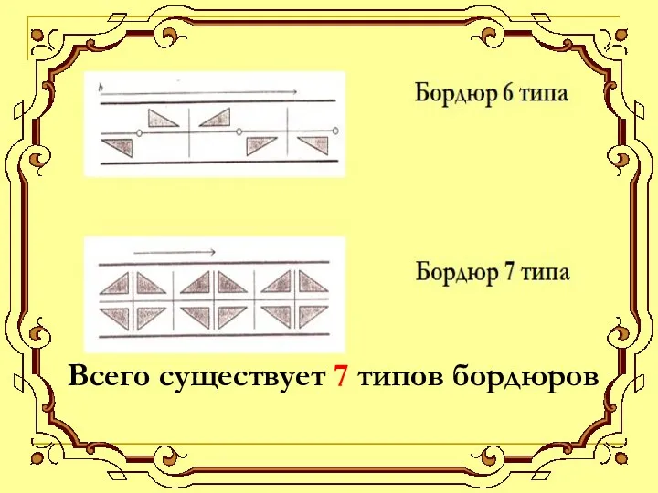 Всего существует 7 типов бордюров