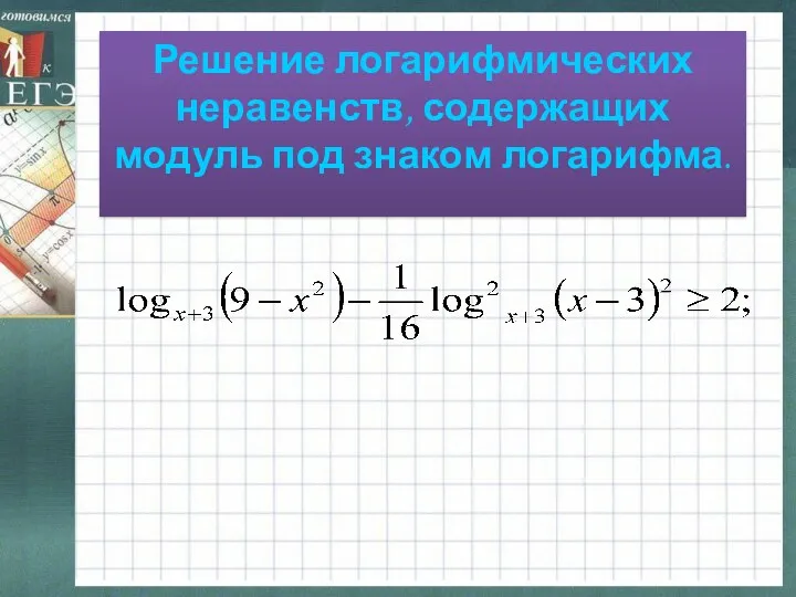 Решение логарифмических неравенств, содержащих модуль под знаком логарифма.