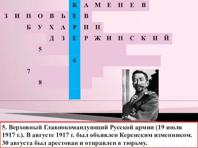 5. Верховный Главнокомандующий Русской армии (19 июля 1917 г.). В