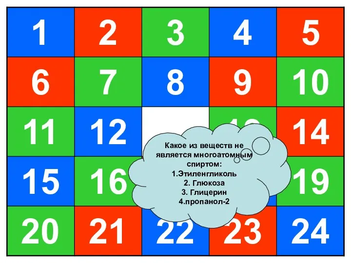 Какое из веществ не является многоатомным спиртом: 1.Этиленгликоль 2. Глюкоза 3. Глицерин 4.пропанол-2