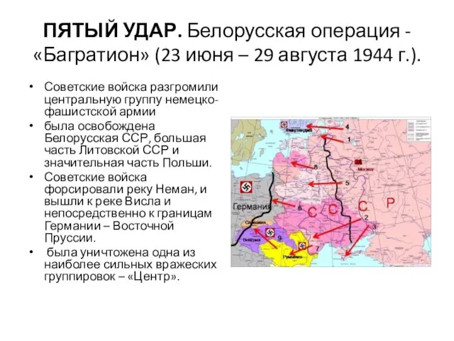 ПЯТЫЙ УДАР. Белорусская операция - «Багратион» (23 июня – 29