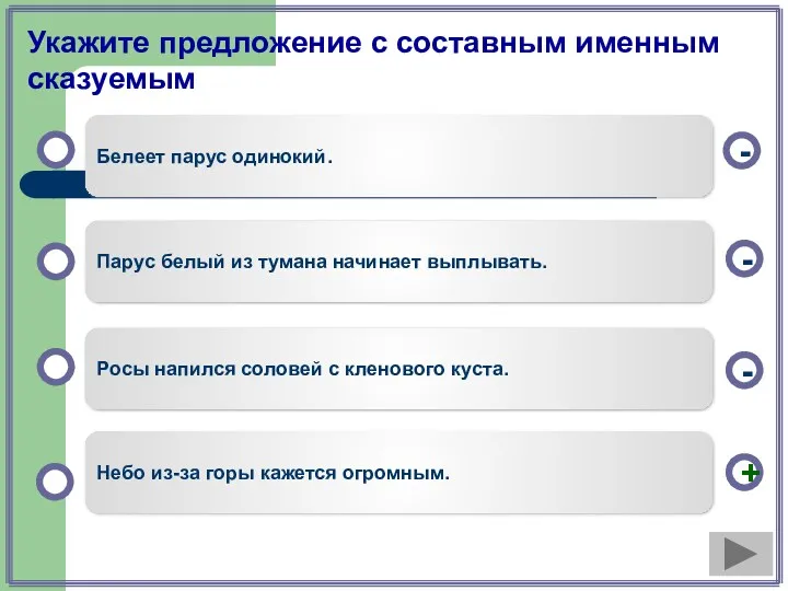 Укажите предложение с составным именным сказуемым Белеет парус одинокий. Парус