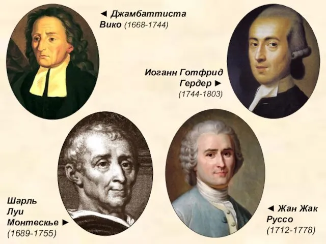 ◄ Джамбаттиста Вико (1668-1744) Иоганн Готфрид Гердер ► (1744-1803) Шарль