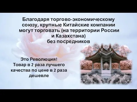 Благодаря торгово-экономическому союзу, крупные Китайские компании могут торговать (на территории