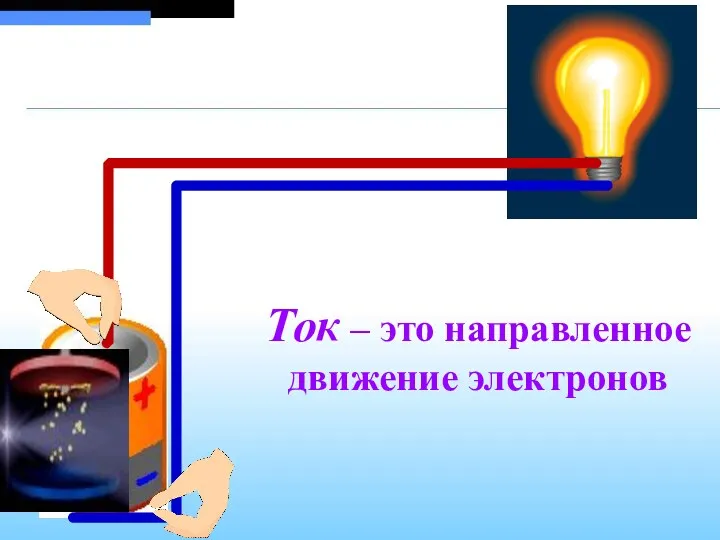 Ток – это направленное движение электронов