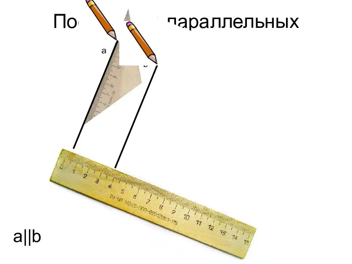 Построение параллельных прямых. а b a||b