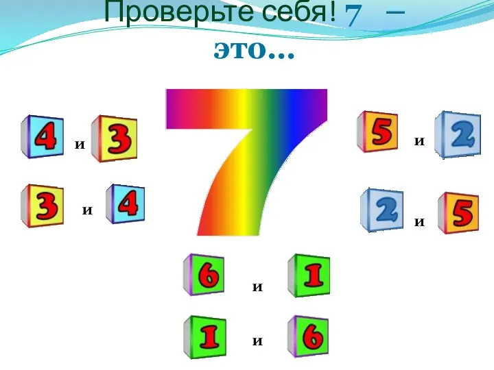 Проверьте себя! 7 – это… 7 и и и и и и