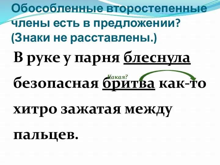 Обособленные второстепенные члены есть в предложении? (Знаки не расставлены.) В