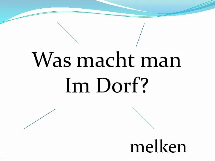 Was macht man Im Dorf? melken