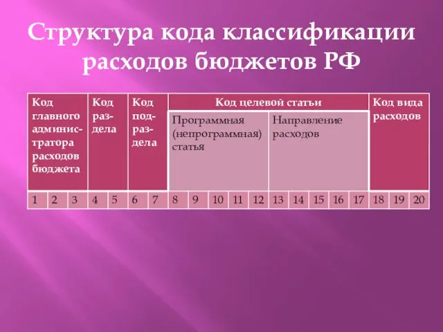 Структура кода классификации расходов бюджетов РФ