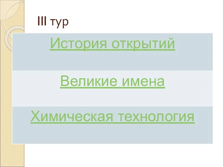 III тур