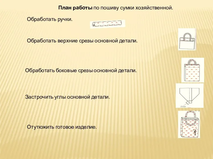 Обработать ручки. Обработать боковые срезы основной детали. Обработать верхние срезы