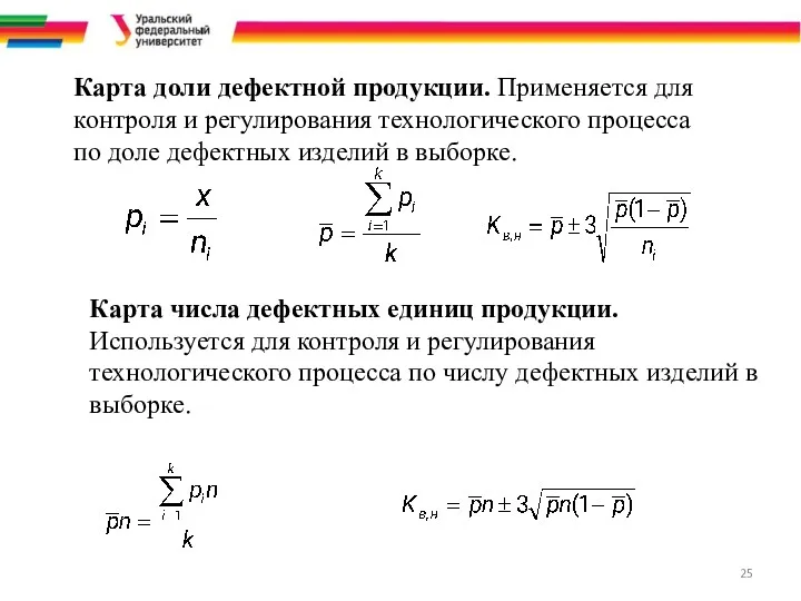 Карта доли дефектной продукции. Применяется для контроля и регулирования технологического