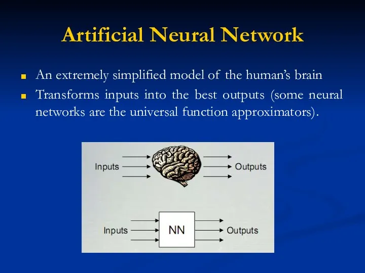 Artificial Neural Network An extremely simplified model of the human’s
