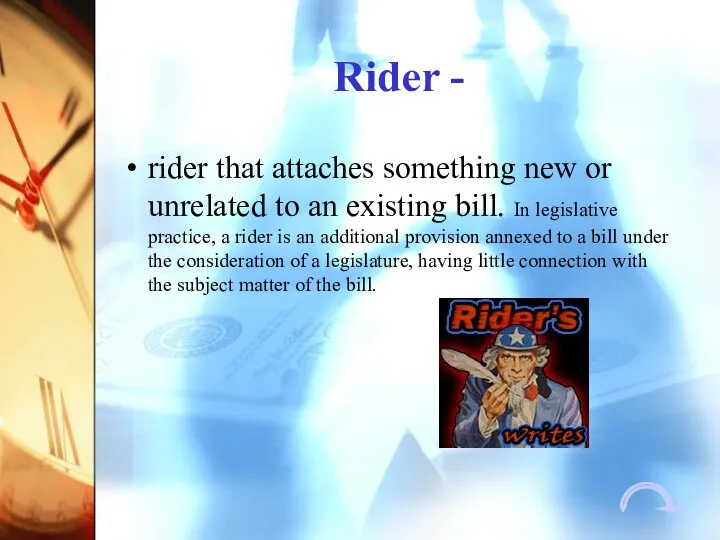 Rider - rider that attaches something new or unrelated to