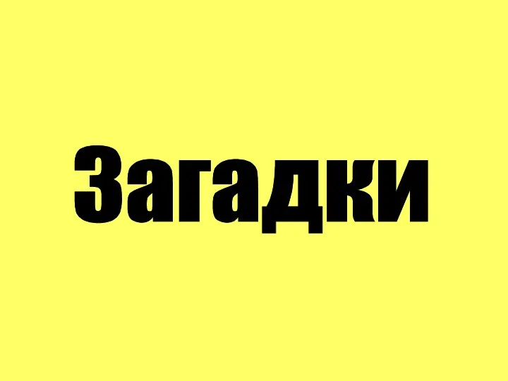 Загадки