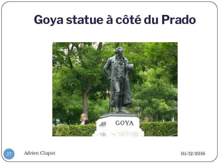 Goya statue à côté du Prado 05/12/2016 Adrien Clupot