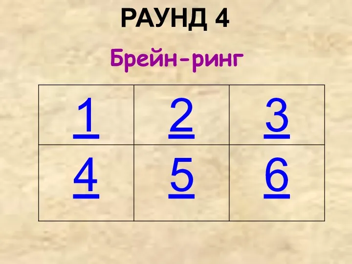 Брейн-ринг РАУНД 4