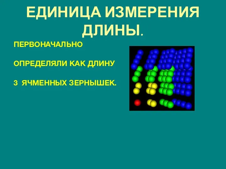 ЕДИНИЦА ИЗМЕРЕНИЯ ДЛИНЫ. ПЕРВОНАЧАЛЬНО ОПРЕДЕЛЯЛИ КАК ДЛИНУ 3 ЯЧМЕННЫХ ЗЕРНЫШЕК.