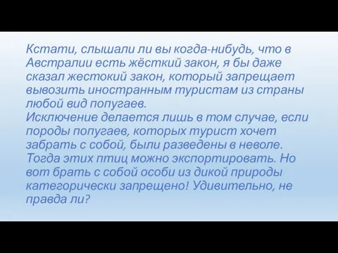 Кстати, слышали ли вы когда-нибудь, что в Австралии есть жёсткий