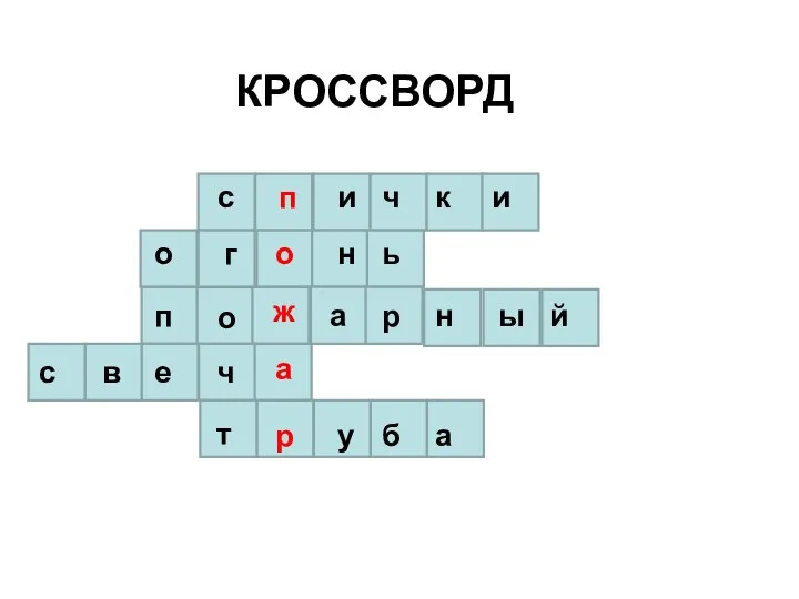 КРОССВОРД с п и ч к и о г о