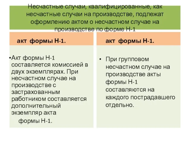 Несчастные случаи, квалифицированные, как несчастные случаи на производстве, подлежат оформлению