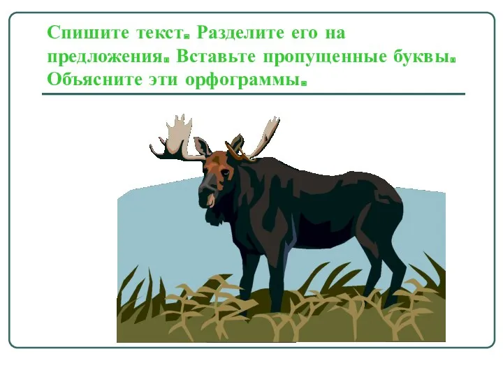 Спишите текст. Разделите его на предложения. Вставьте пропущенные буквы. Объясните эти орфограммы.