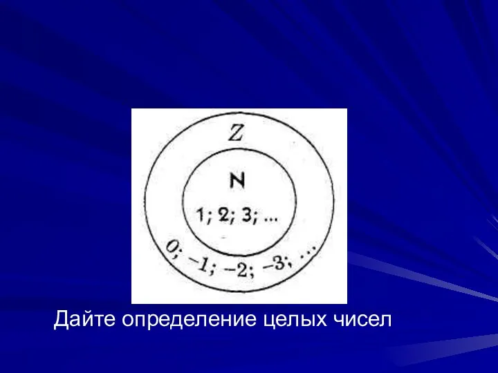 Дайте определение целых чисел