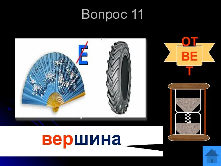 Вопрос 11 ОТВЕТ вершина