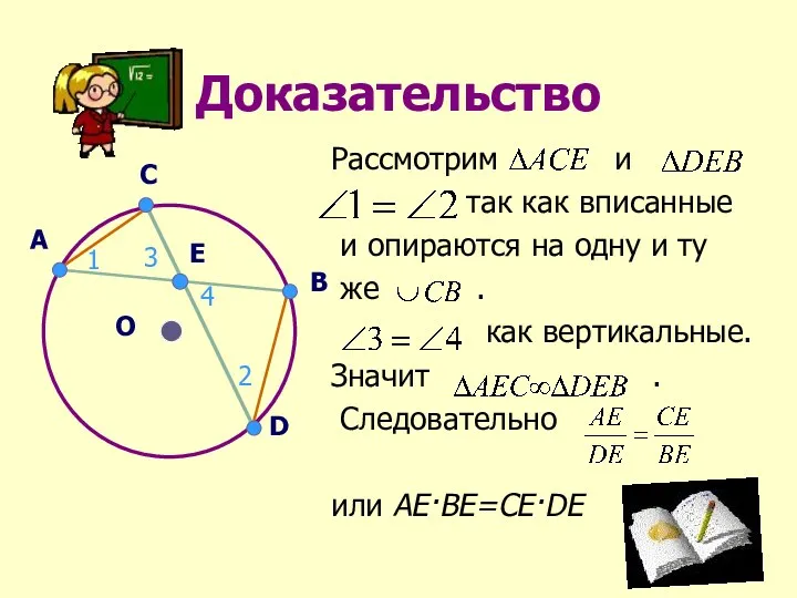 Доказательство Рассмотрим и так как вписанные и опираются на одну