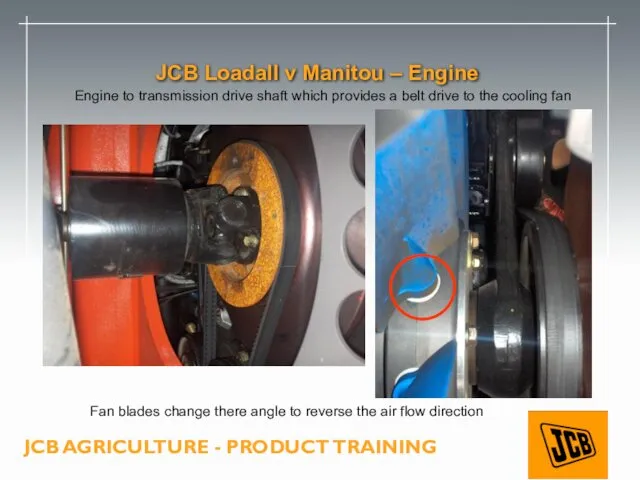 JCB Loadall v Manitou – Engine Engine to transmission drive