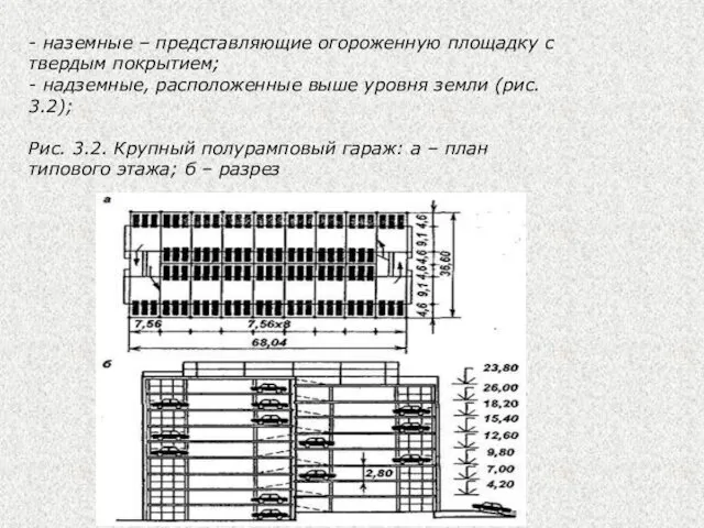 - наземные – представляющие огороженную площадку с твердым покрытием; - надземные, расположенные выше