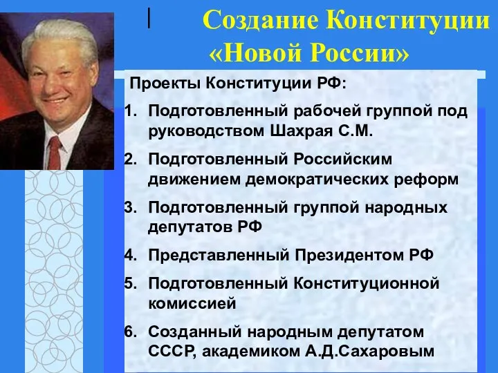 | Проекты Конституции РФ: Подготовленный рабочей группой под руководством Шахрая